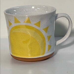 POTTER'S CORNER Sunrise Dimpled Speckled Coffee Cup Rise & Shine Sunshine